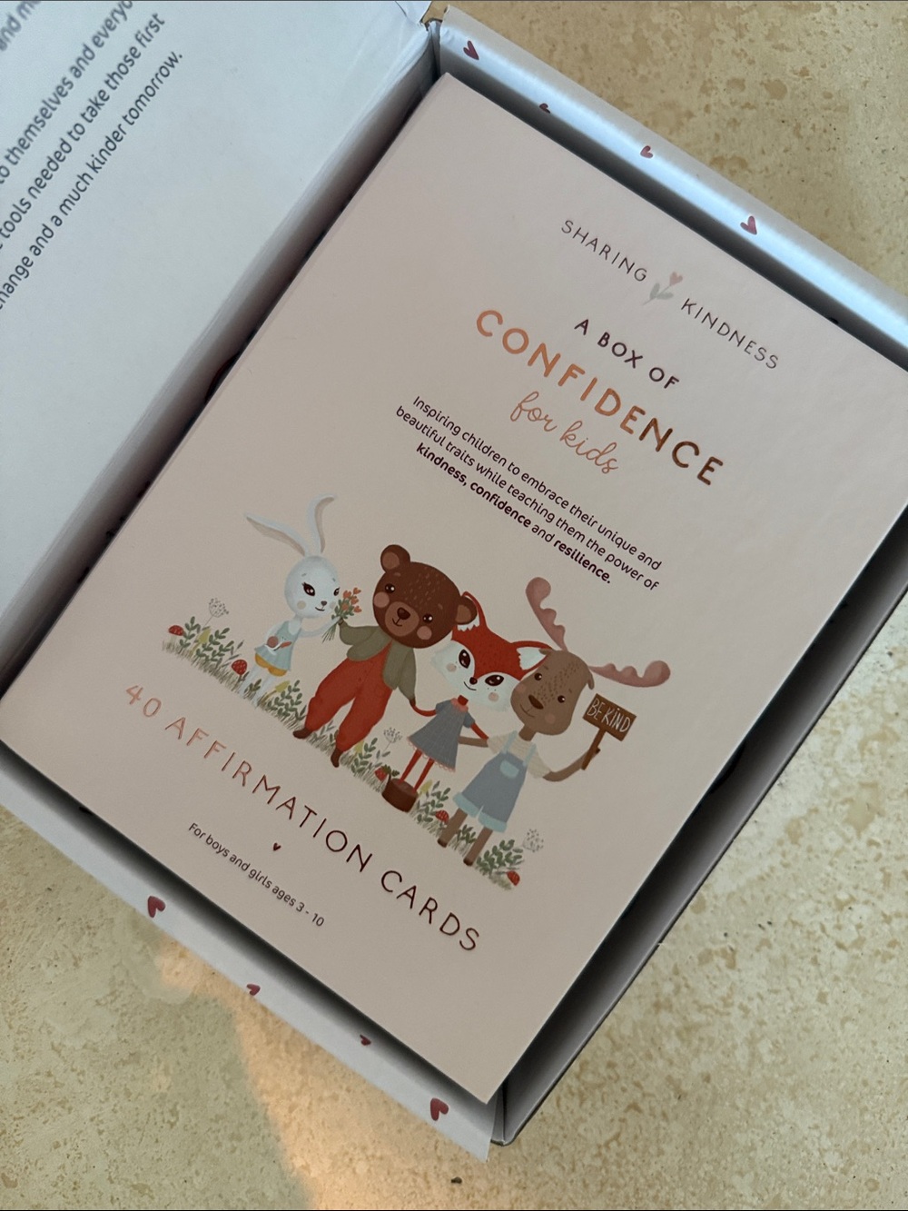 Sharing Kindness - A Box of Confidence for Kids - 40 Affirmation Cards